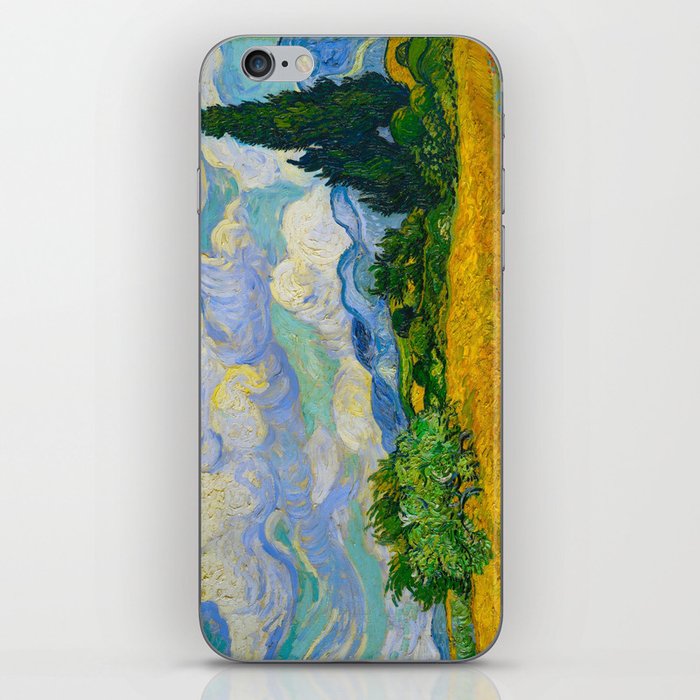 Wheat Field with Cypresses Vincent van Gogh Oil on canvas 1889 iPhone Skin