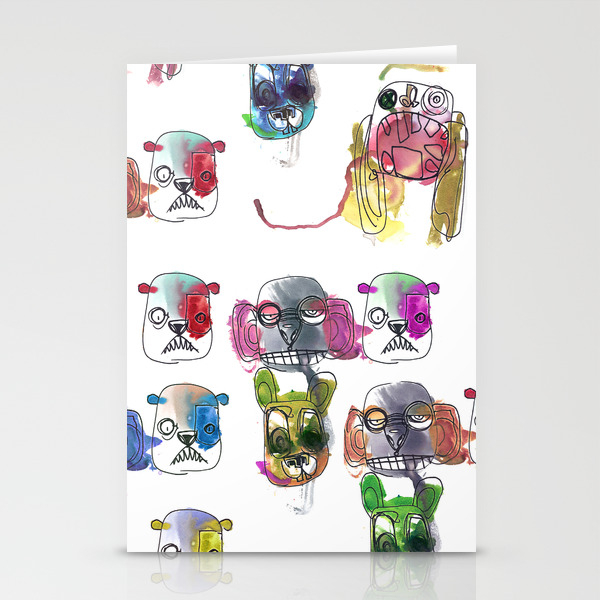 Faces I Stationery Cards By Gambear1er Society6
