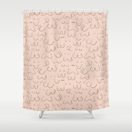 All boobs are good body-positivity feminism in nude Shower Curtain