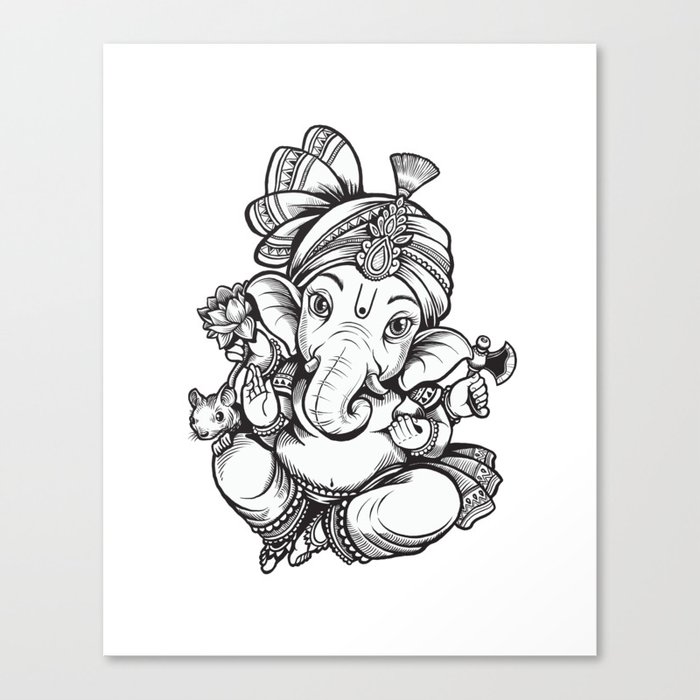 Little Ganesh Canvas Print by bayuadhy | Society6