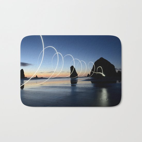 Ocean light rays Bath Mat
