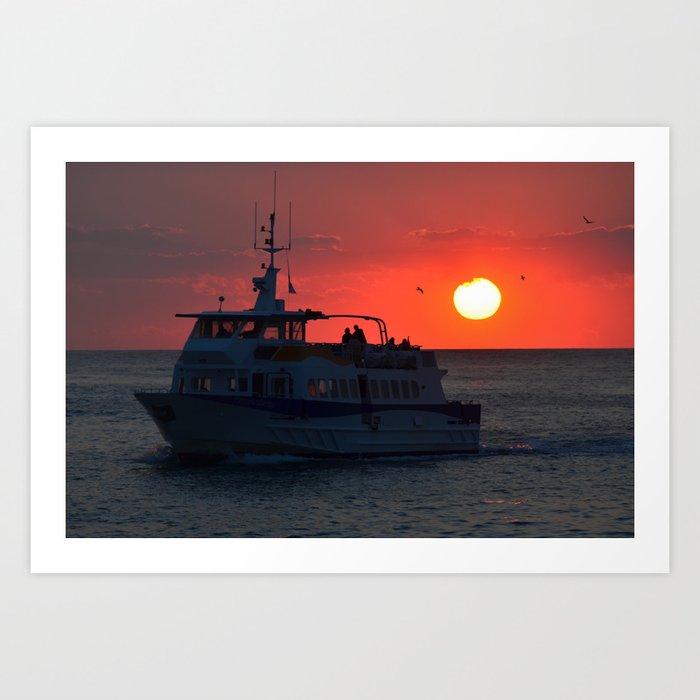 Sunset Sailing Photo Art Print
