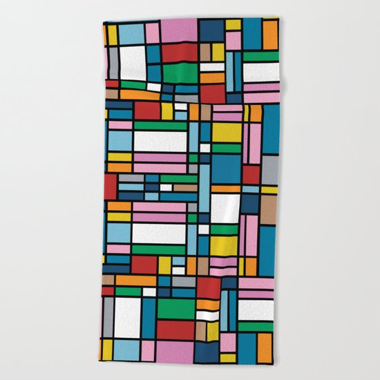 Map Outline Beach Towel