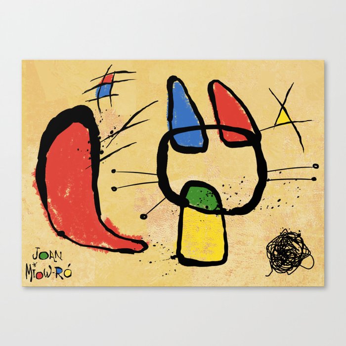 From the famous feline artist, Joan Miow-ro' Canvas Print