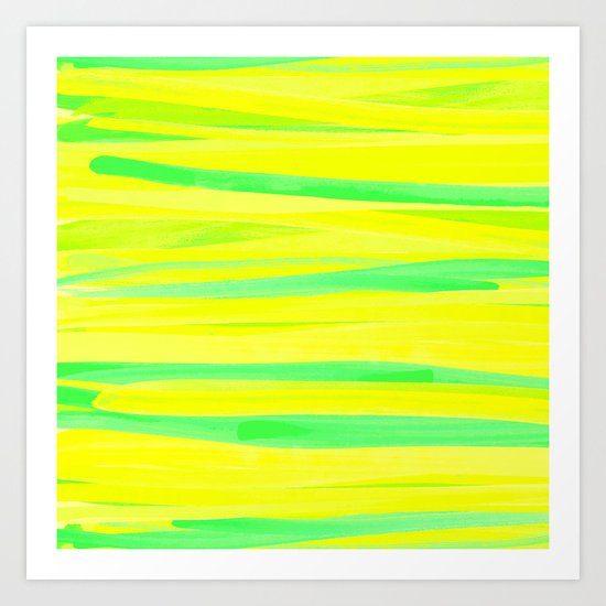 Strokes- Yellow Art Print