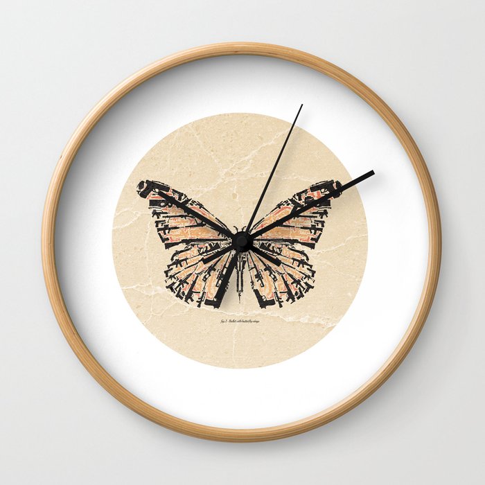 Bullet with Butterfly Wings Wall Clock