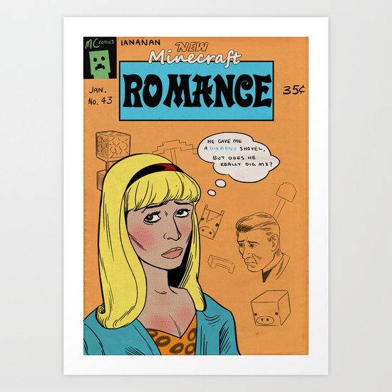 Minecraft Romance Issue #43 Art Print