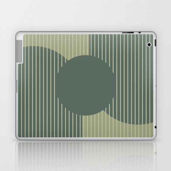 Abstract Shapes 252 in Sage Green Laptop & iPad Skin