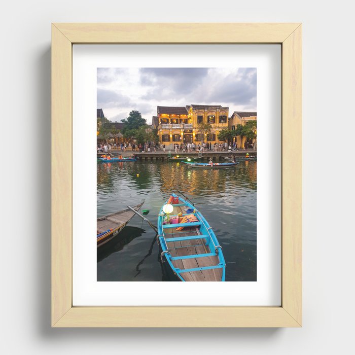 River Boats, Hoi An Recessed Framed Print