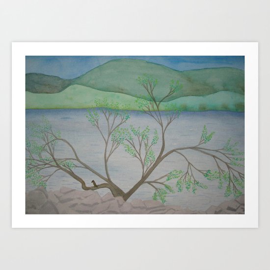 Banks of the Canal Art Print