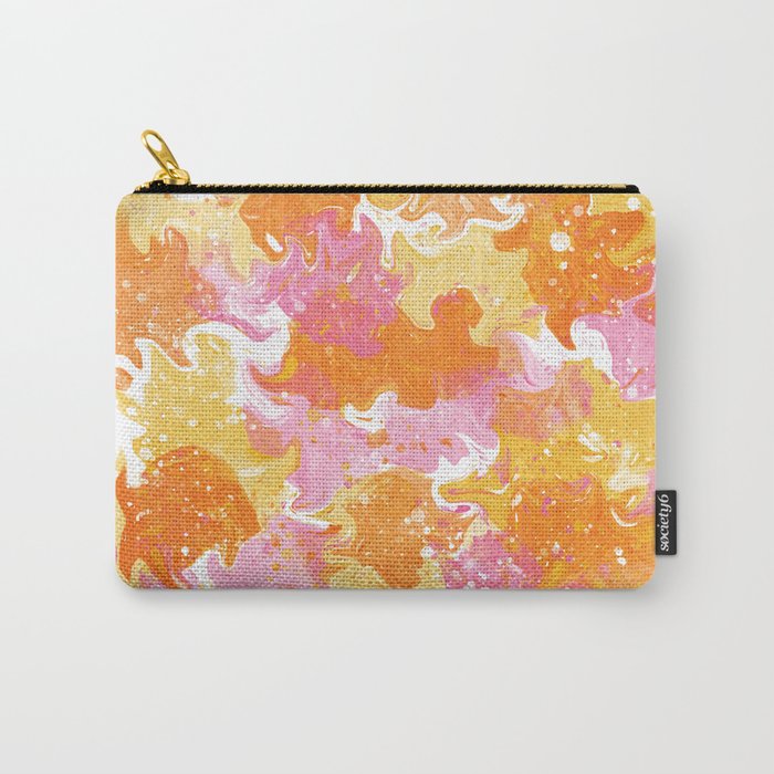 Pastel watercolor pattern, abstract yellow and pink painting Carry-All Pouch