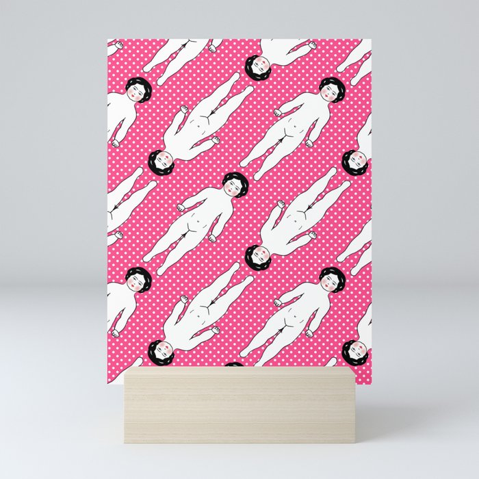 Frozen Charlottes - Hot Pink Mini Art Print