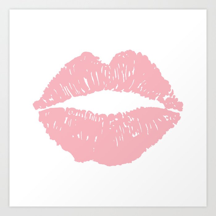 Coral Lips Art Print