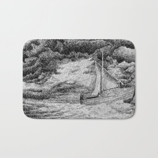 Fingerprint - Sailing Bath Mat