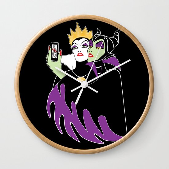 Grimhilde & Maleficent Selfie Wall Clock