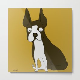 Boston Terrier Metal Print | Drawing, Cuteanimal, Frenchie, Dog, Digital, Puppy, Bostonterrier, Animal, Pug, Terrier 