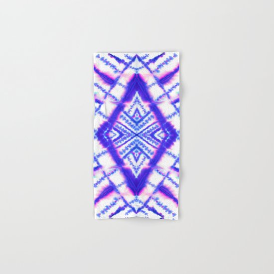 Dye Diamond Iridescent Blue Hand & Bath Towel