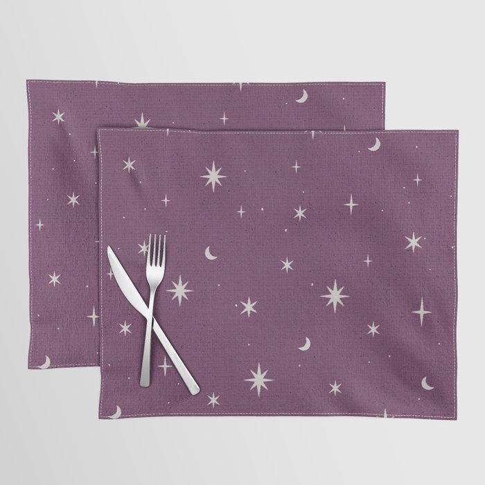 Starry night pattern violet daffodil Placemat