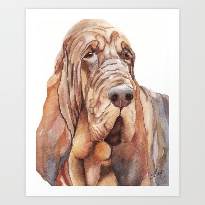 Bloodhound Painting Art Print by 