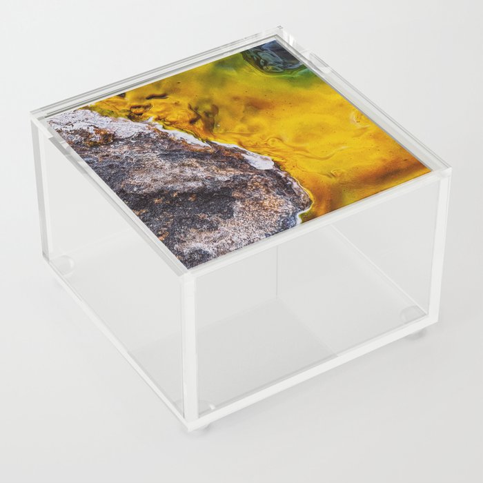Abstract Colorful Geothermal Sulphur Deposits Acrylic Box