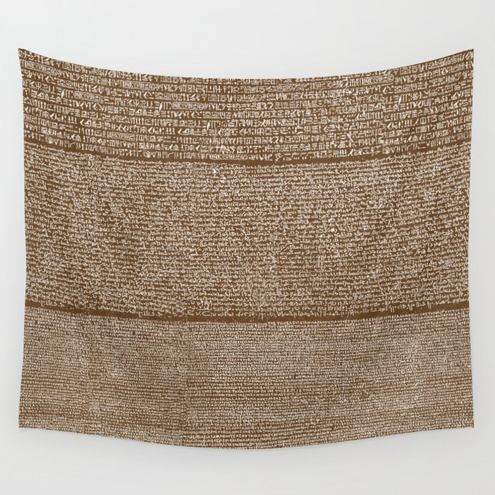 The Rosetta Stone // Dark Brown Wall Tapestry