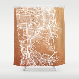 San Francisco map Shower Curtain