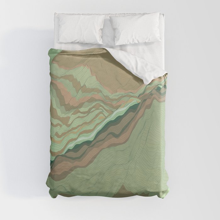 TOPOGRAPHY 001 Duvet Cover