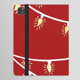 Red and gold Christmas lights iPad Folio Case