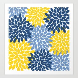 Blue Yellow Art Prints For Any Decor Style Society6