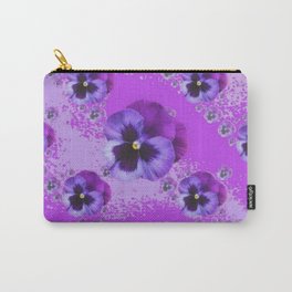 ABSTRACT ART PURPLE PANSY GARDEN  PATTERNS  FLORAL ART Carry-All Pouch | Pansyartcurtains, Pansyrugs, Abstract, Pansypillows, Purplepansies, Purplecups, Pansycoffeecups, Digital, Purplecurtains, Watercolor 