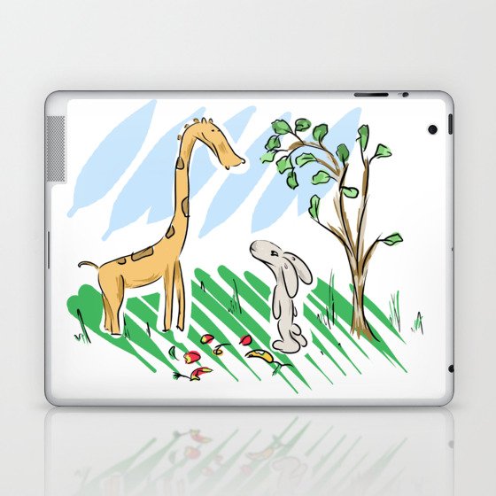 Bunny and Giraffe Laptop & iPad Skin