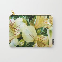 Beautiful Peruvian Inca Lilies Carry-All Pouch | Peru, Flowers, Inca, Leaf, Color, Floral, Lily, Peruvian, Leaves, Yellow 