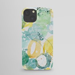 Watercolor abstract with quote iPhone Case