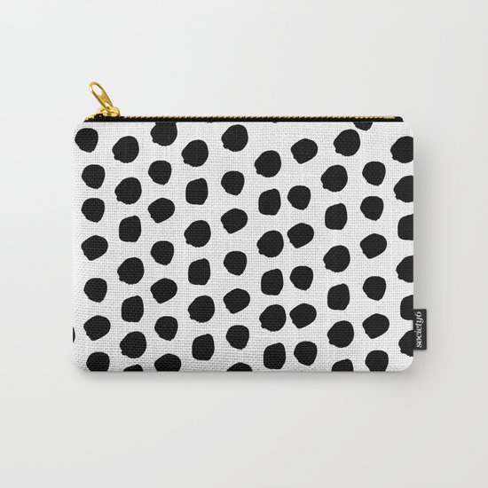 Sam - Black and White, Brushstroke, Paint, Painterly, Design, Charlotte Winter Cell Phone Case Carry-All Pouch
