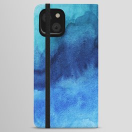 Blue Life Watercolor iPhone Wallet Case