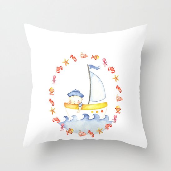 Baby sailor Throw Pillow
