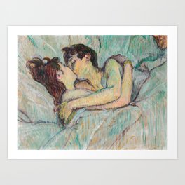 Toulouse-Lautrec - In Bed, The Kiss Art Print