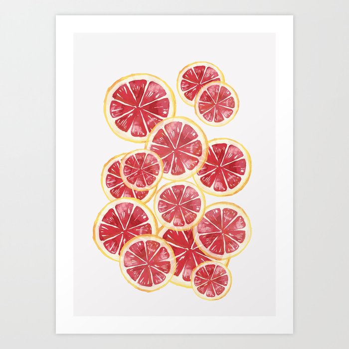 Grapefruits Art Print