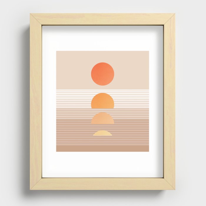 Abstraction_NEW_YEAR_RISING_SUNRISE_SUNSET_POP_ART_1224A Recessed Framed Print