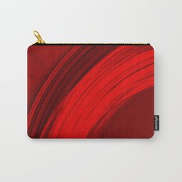 Semicircular sections of red metal with rays of light and strings.  Carry-All Pouch