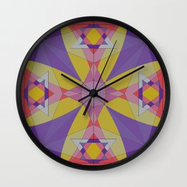 Judeo Star Mandala Wall Clock