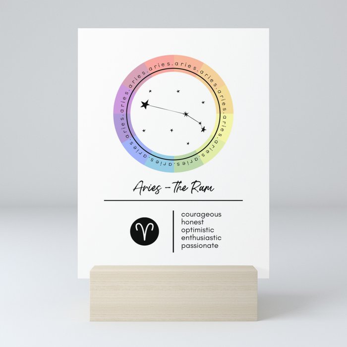 Aries Zodiac | Color Wheel Mini Art Print