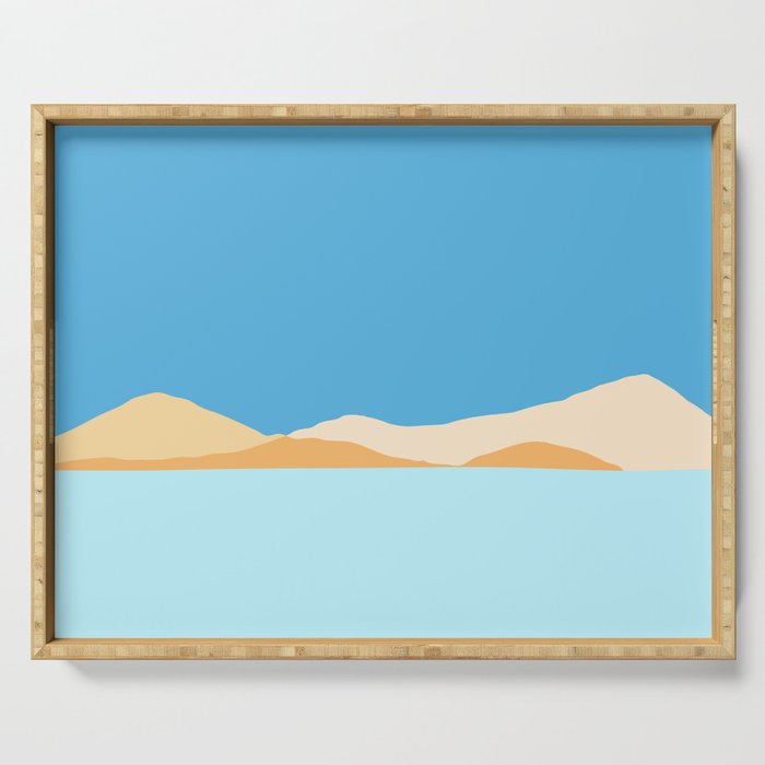 View From The Sea / Abstract Landscape Serving Tray