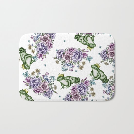 Frog Prince Pattern Bath Mat