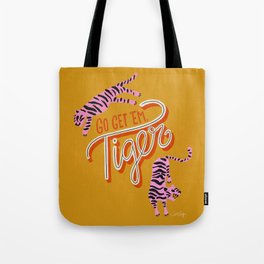 Go Get 'Em Tiger – Yellow Palette Tote Bag
