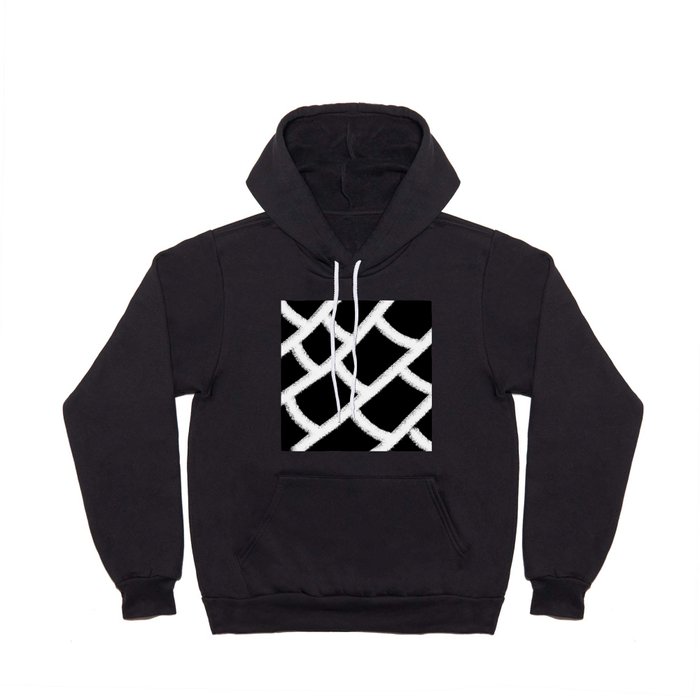 Black and white tiles pattern Hoody