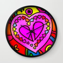 Colorful Modern Love Wall Clock