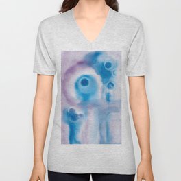 "Blue-Eyed Sun" Original Artwork by DGS V Neck T Shirt