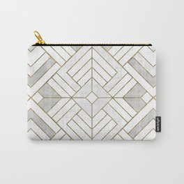 Lennox Vintage Deco - White & Gold Carry-All Pouch