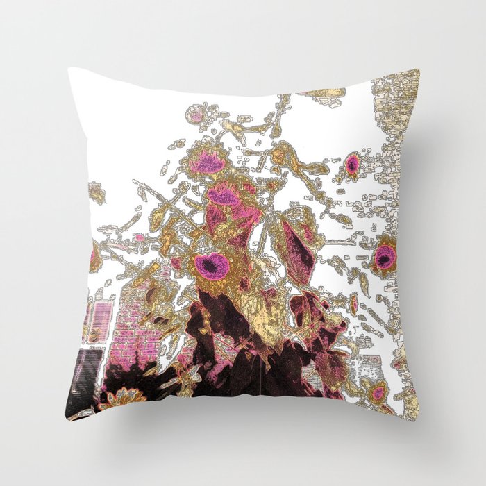 Sunflowers in Winter, Early Morning Throw Pillow